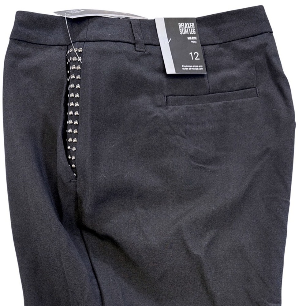 Style & co. Womens Relaxed Slim Leg Studded Jogger Pants Black Size 12 NEW